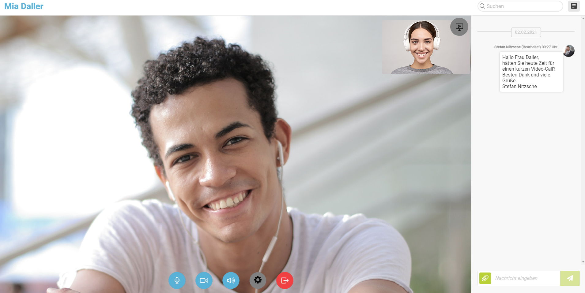 Video-Chat für Teilnehmer